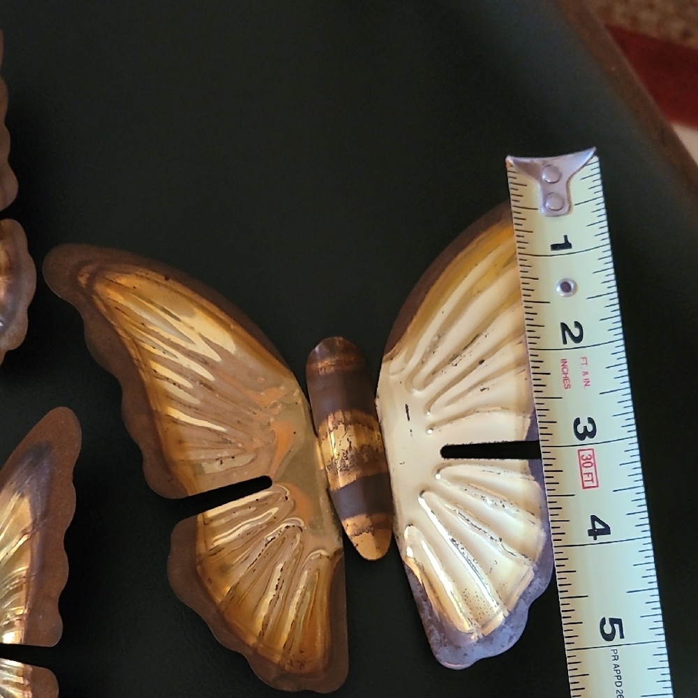 Home Interior Brass Butterflie Set/3 - Picture 6 of 9